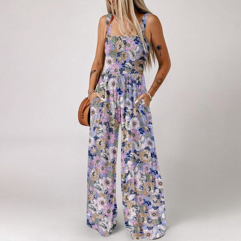 🏖️Sommer-Rabattaktion 50% OFF🌼Damen Casual Print Ärmellose Overalls Jumpsuits