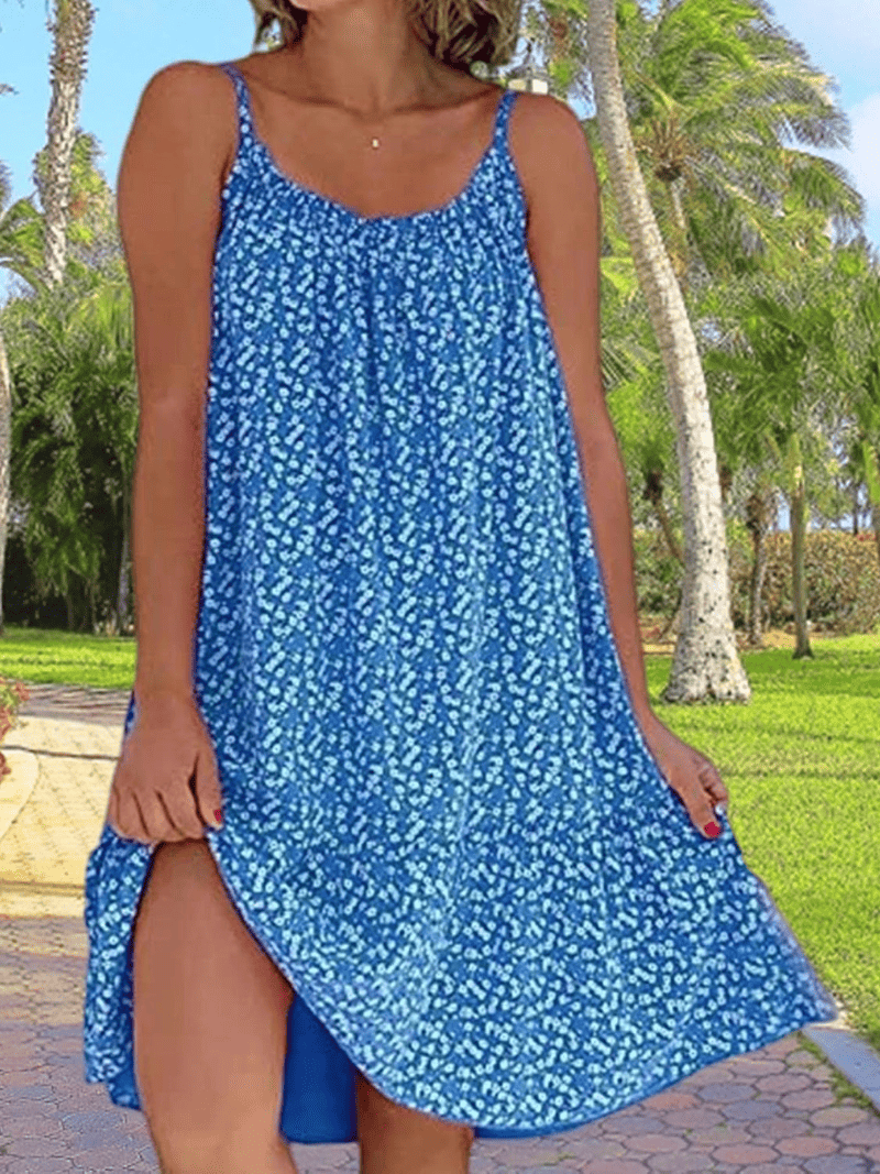 Luxe Blumenkleid mit schmalen Trägern