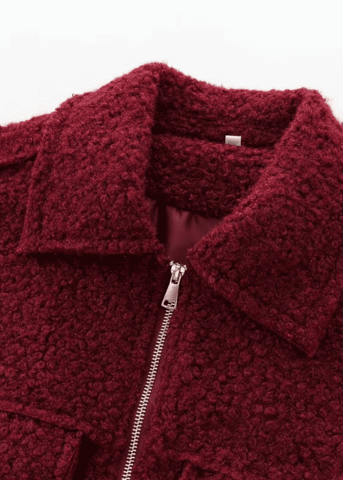 Bouclé-Jacke mit Reißverschluss – Trend Herbst/Winter 2025