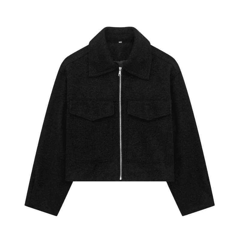 Bouclé-Jacke mit Reißverschluss – Trend Herbst/Winter 2025
