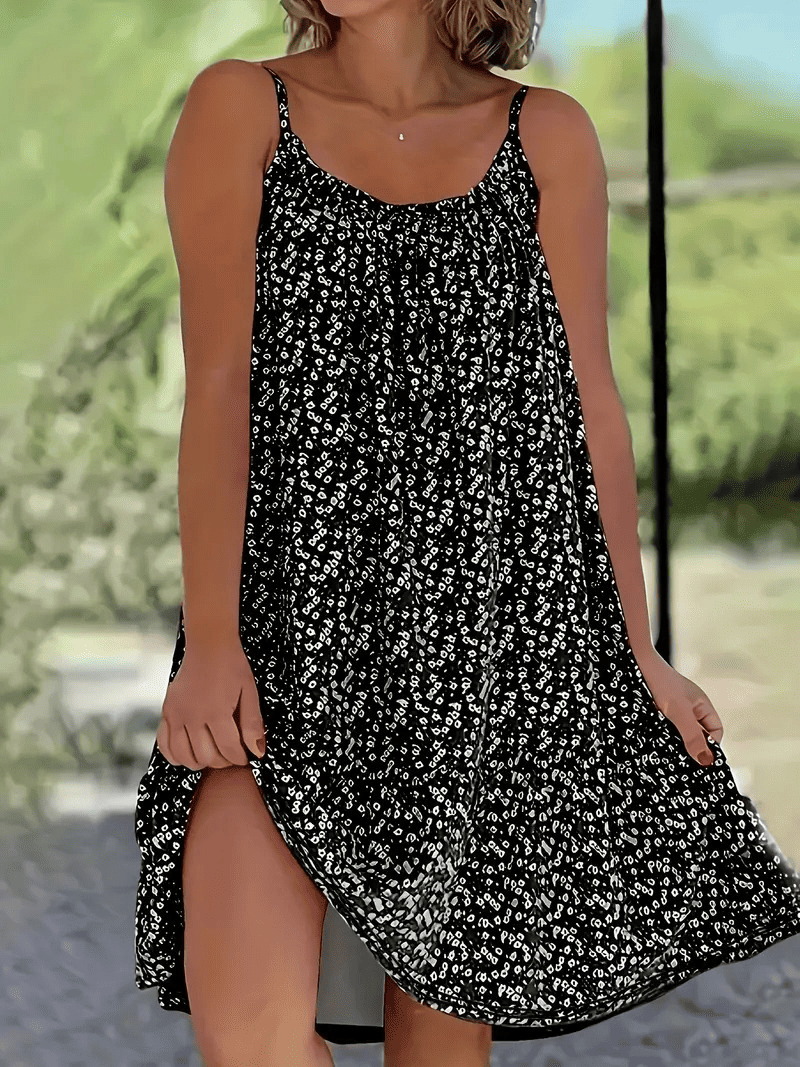 Luxe Blumenkleid mit schmalen Trägern