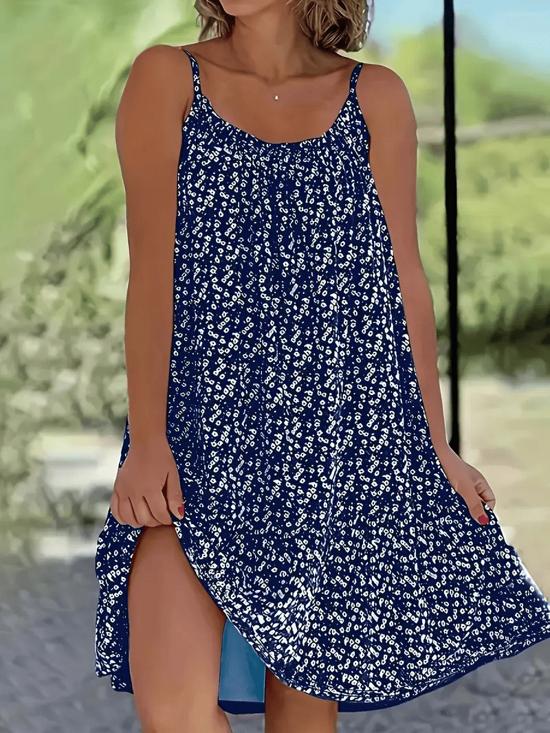 Luxe Blumenkleid mit schmalen Trägern