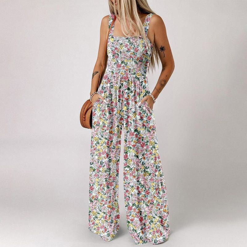 🏖️Sommer-Rabattaktion 50% OFF🌼Damen Casual Print Ärmellose Overalls Jumpsuits