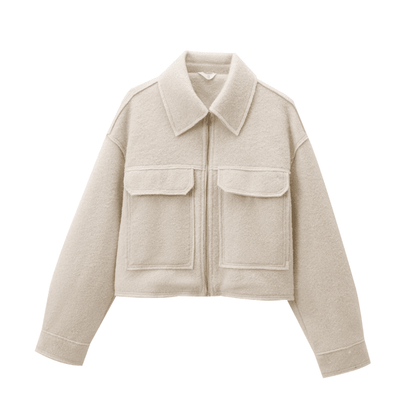 Bouclé-Jacke mit Reißverschluss – Trend Herbst/Winter 2025