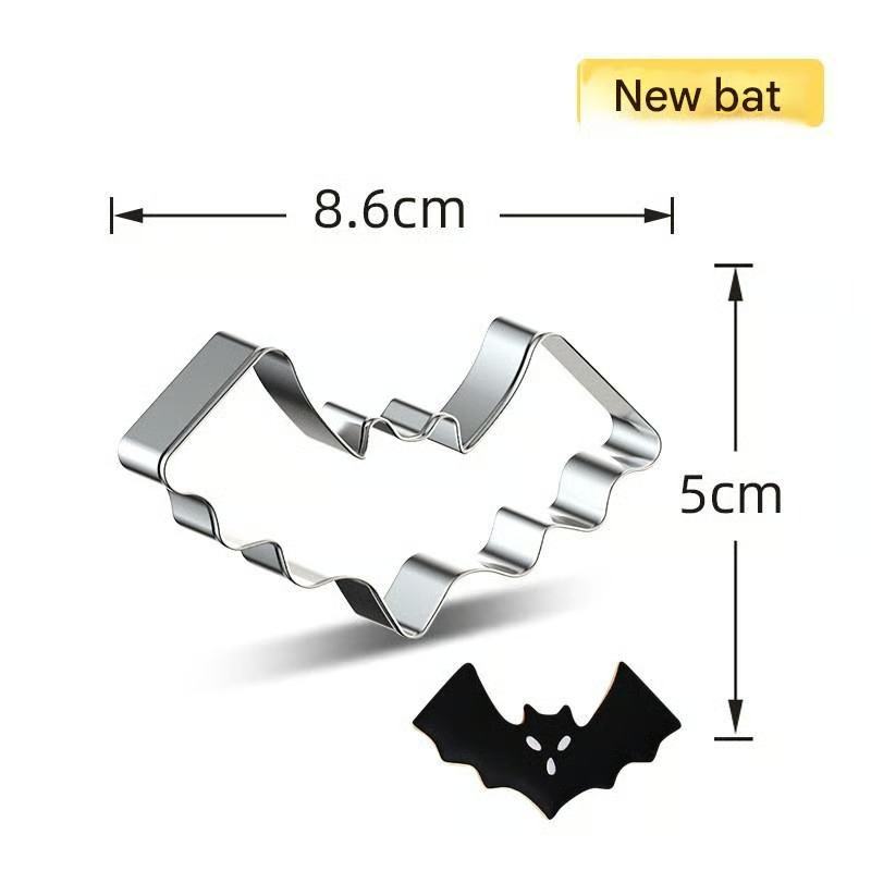 Halloween-Kürbis- und Keks-Ausstechformen – Set 7-teilig Edelstahl