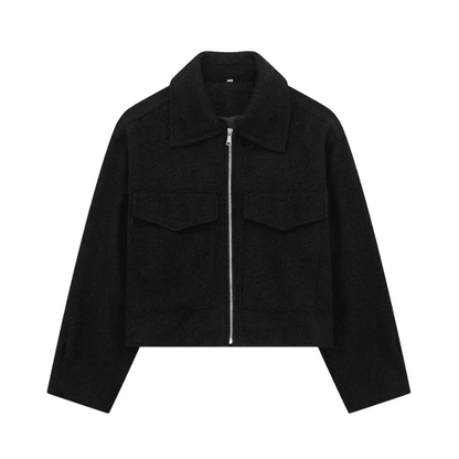 Bouclé-Jacke mit Reißverschluss – Trend Herbst/Winter 2025