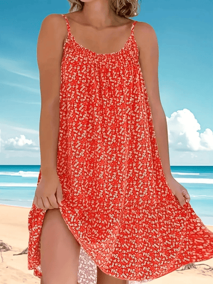 Luxe Blumenkleid mit schmalen Trägern