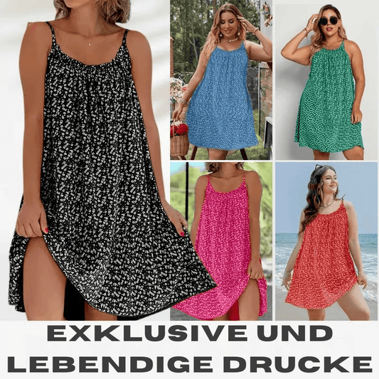 Luxe Blumenkleid mit schmalen Trägern